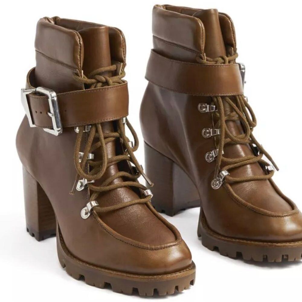 SCHUTZ SIGGY BOOTIE LACE UP SIZE 10